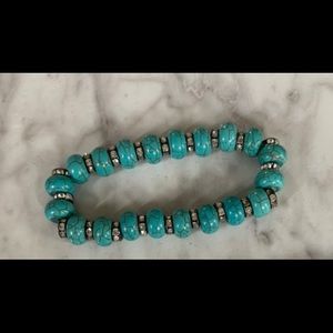 Turquoise stretch bracelet. The more you bundle the more you save!!